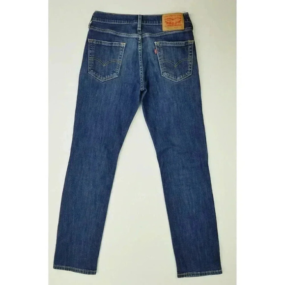 Levi's 28X30 Men's 514 Blue Denim Jeans 68% Cotton 31% Polyester 1% Elastane - Picture 1 of 14